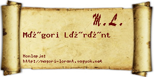 Mágori Lóránt névjegykártya